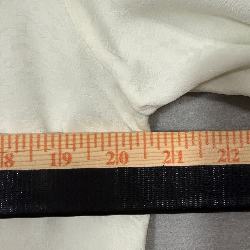 Lila Deux Tie Neck Women's Top Size 38 Long Sleeve Minimalist Luxury Feminine - Picture 6 of 8